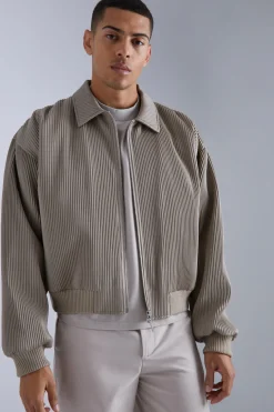 Veste Harrington en synthétique plissé boxy