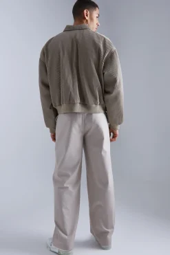 Veste Harrington en synthétique plissé boxy