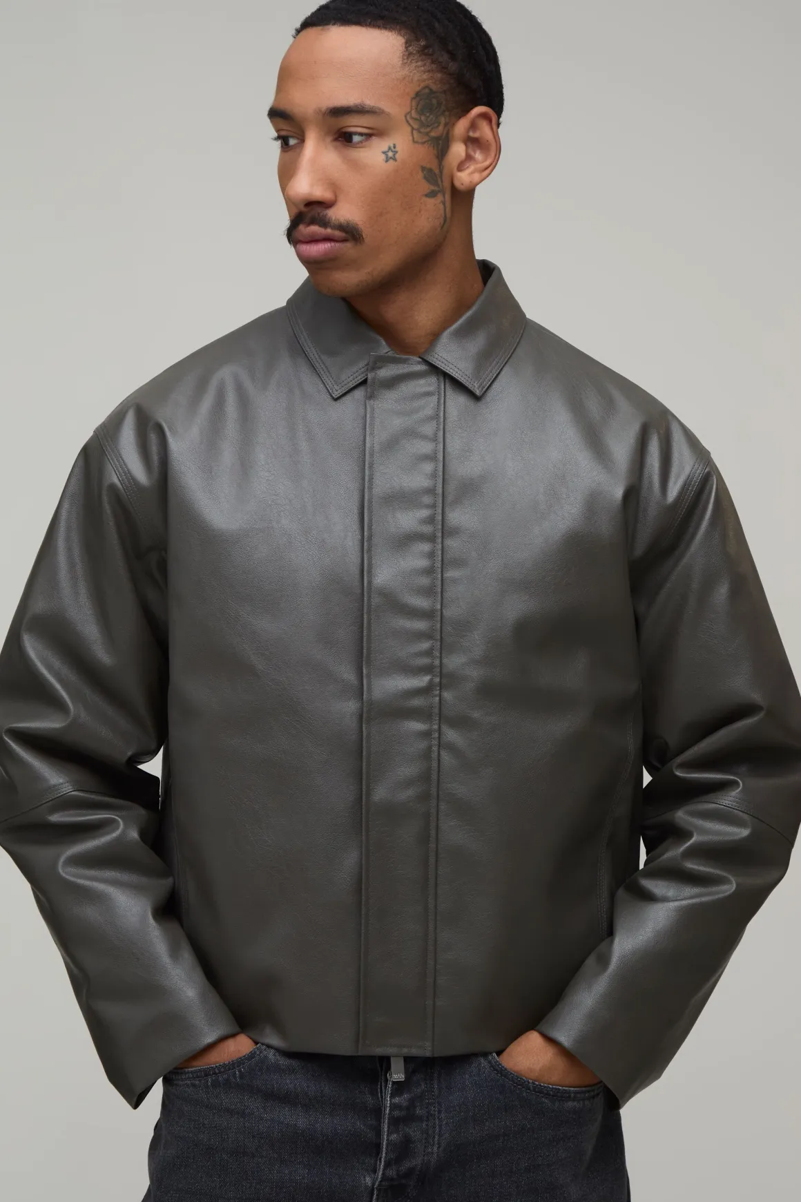Veste Harrington En Synthétique À Panneaux Coupe Boxy