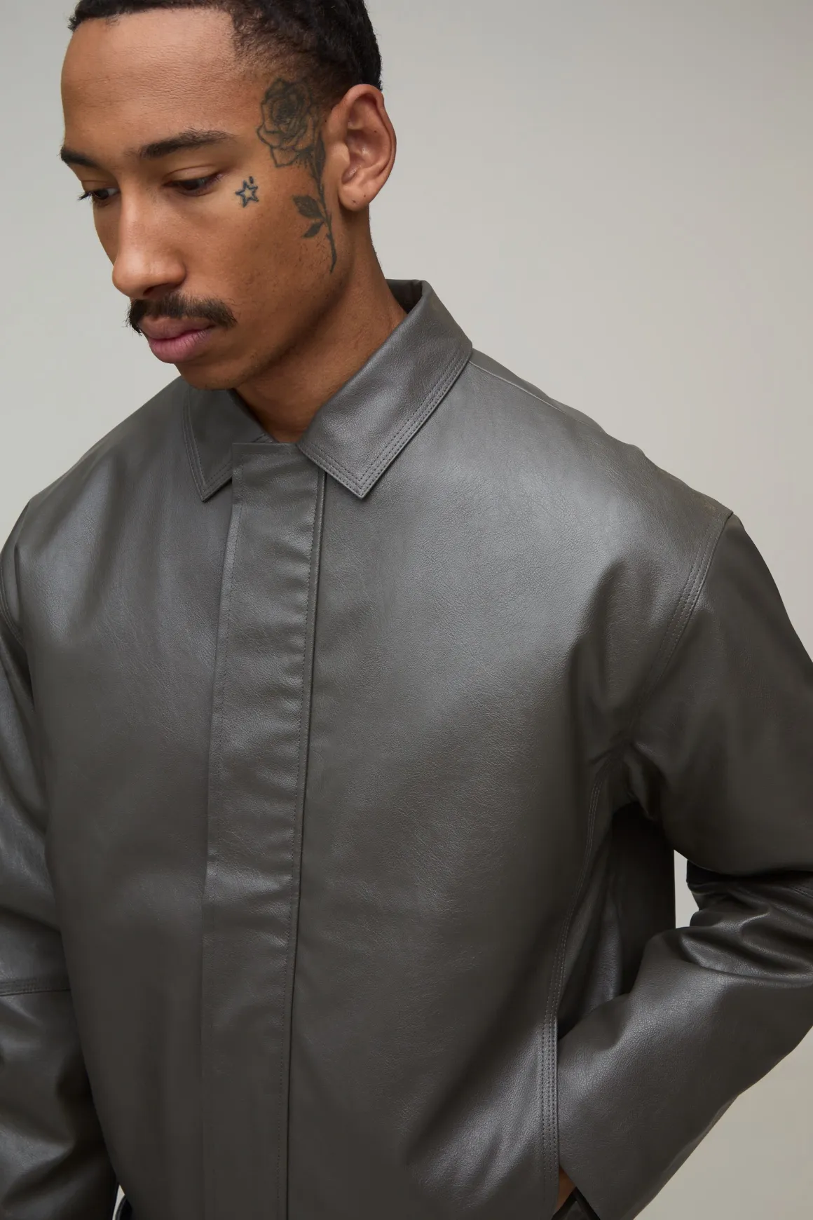 Veste Harrington En Synthétique À Panneaux Coupe Boxy