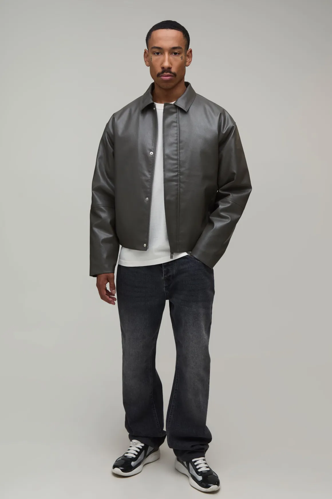 Veste Harrington En Synthétique À Panneaux Coupe Boxy