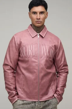 Veste Harrington Grande Taille En Synthétique Avec Appliqués Tumble