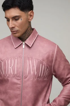 Veste Harrington Grande Taille En Synthétique Avec Appliqués Tumble