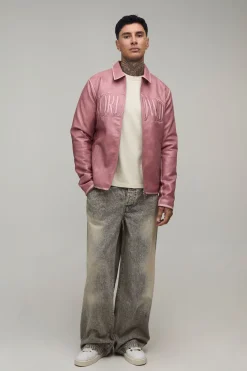 Veste Harrington Grande Taille En Synthétique Avec Appliqués Tumble