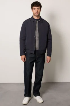 Veste Harrington Matelassée Bleu Marine