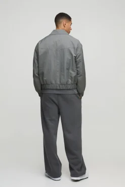 Veste Harrington oversize à coupe boxy en nylon à effet pêche avec poche
