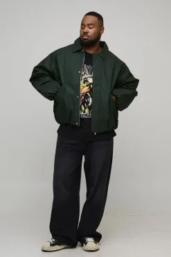 Veste Harrington Plus Boxy Soft à col rembourré en synthétique