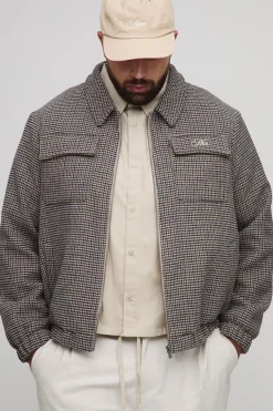 Veste Harrington Plus Check, coupe boxy et ajustement régulier