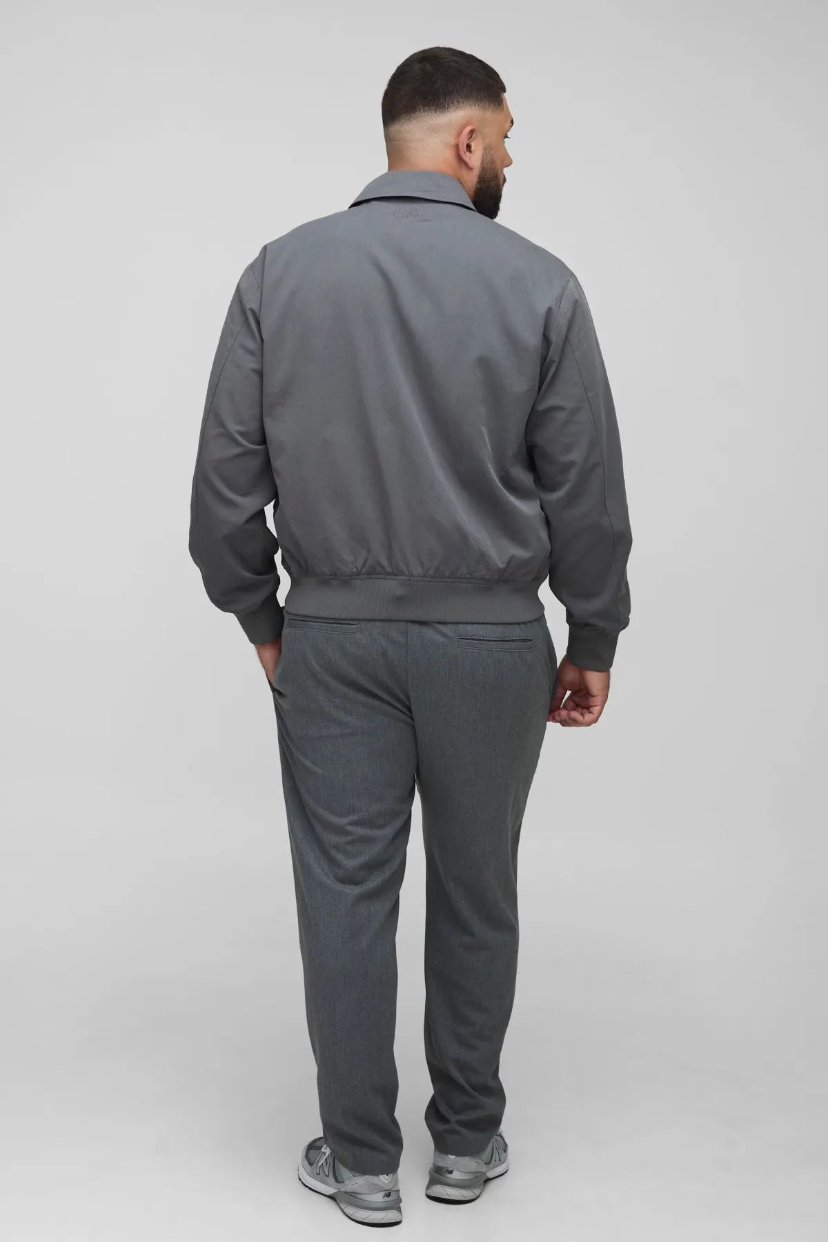 boohooMAN Veste Harrington Plus à poche cargo utilitaire technique<Homme Vestes & Manteaux Grande Taille|Tout Afficher
