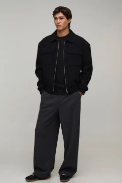 boohooMAN Veste Harrington Regular Fit Official Rope<Homme Manteaux Et Vestes