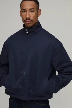 Veste Harrington Réversible À Carreaux En Sergé Coupe Ample
