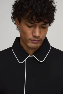 Veste Harrington Tall Ajustée Zippée À Passepoil Contrasté Coordonné
