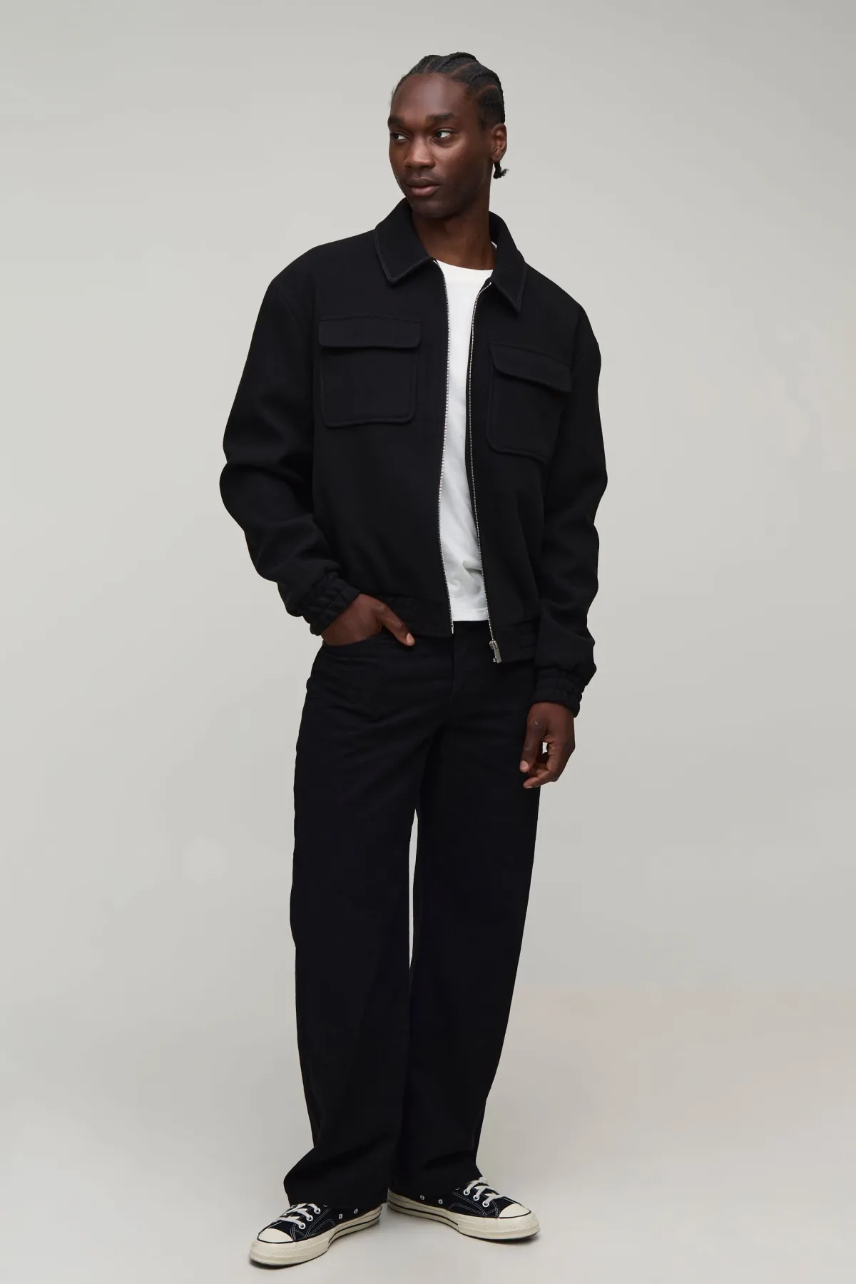 boohooMAN Veste Harrington Tall À Coupe Régulière Official Rope<Homme Tout Afficher|Vestes & Manteaux Tall