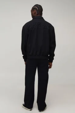 boohooMAN Veste Harrington Tall À Coupe Régulière Official Rope<Homme Tout Afficher|Vestes & Manteaux Tall