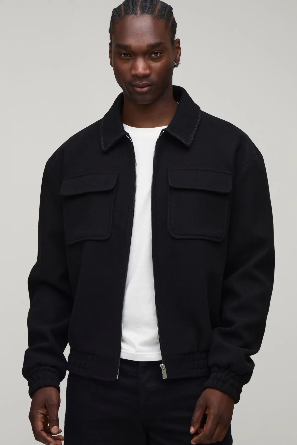 boohooMAN Veste Harrington Tall À Coupe Régulière Official Rope<Homme Tout Afficher|Vestes & Manteaux Tall