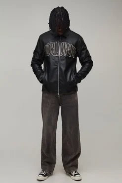 Veste Harrington Tall En SYNTHÉTIQUE Avec Appliqués Tumble