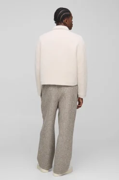 boohooMAN Veste Harrington texturée à coupe boxy<Homme Manteaux Et Vestes