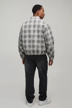 Veste Harrington Texturée Coupe Ample