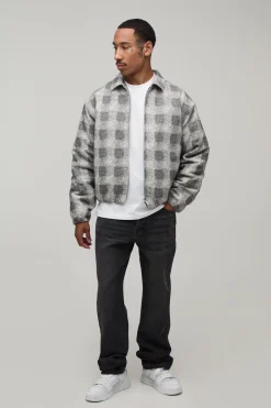 Veste Harrington Texturée Coupe Ample