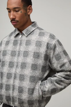 Veste Harrington Texturée Coupe Ample