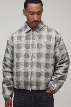 Veste Harrington Texturée Coupe Ample