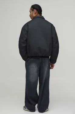 Veste Harrington Texturée Effet Peau De Pêche