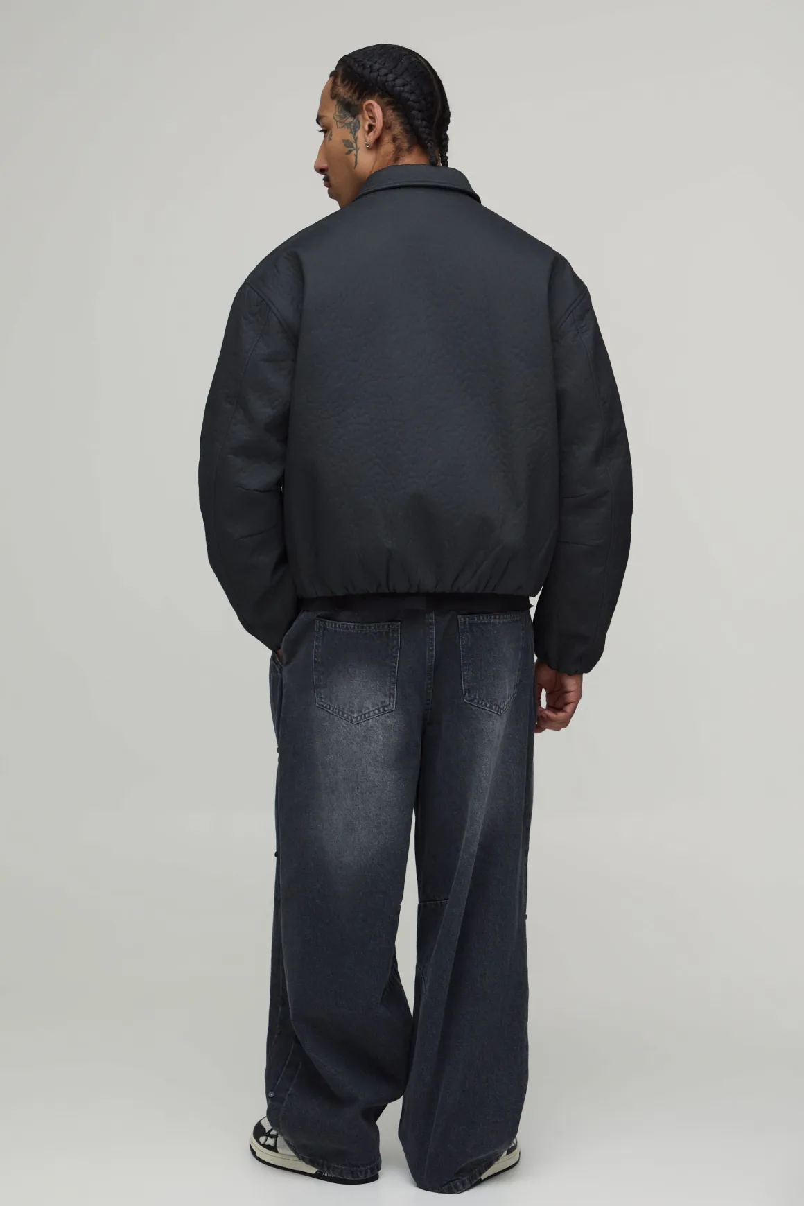 Veste Harrington Texturée Effet Peau De Pêche