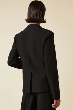 Veste Haute en Satin à Décolleté Cœur