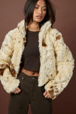 boohoo Veste à imprimé vache en synthétique<Femme Vestes & Manteaux