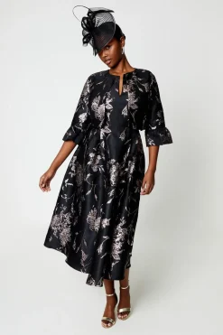 Veste Jacquard à Poignets Évasés