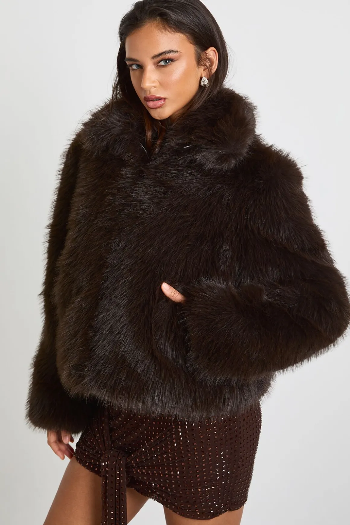 Veste à l'allure vintage en synthétique