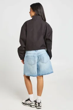 Veste Légère À Col Montant Avec Fermeture Zippée