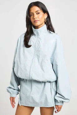 Veste Légère Col Montant Avec Liens Latéraux