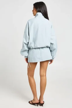 Veste Légère Col Montant Avec Liens Latéraux