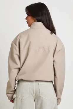 boohoo Veste Légère Col Montant À Fermeture Zippée<Femme Vestes & Manteaux