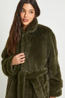 boohoo Veste Longue en synthétique avec Ceinture<Femme Vestes & Manteaux