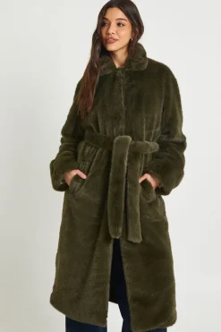 boohoo Veste Longue en synthétique avec Ceinture<Femme Vestes & Manteaux