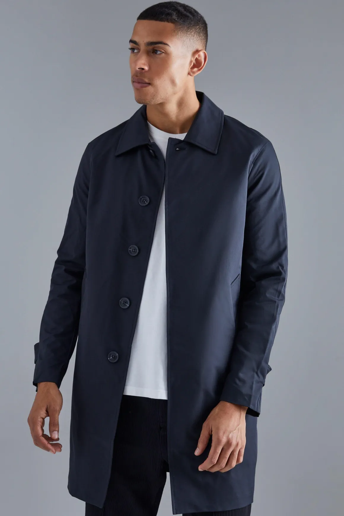 Veste Mac en poly-twill à simple boutonnage