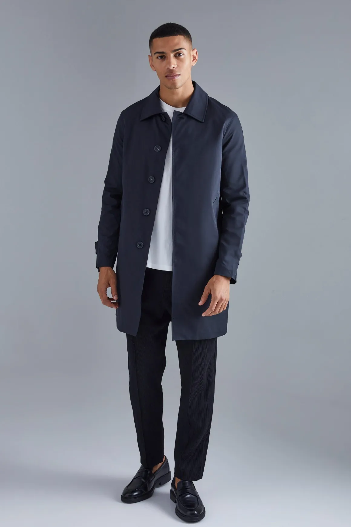 Veste Mac en poly-twill à simple boutonnage