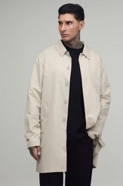 Veste Mac Grande Taille En Sergé Poly À Simple Boutonnage