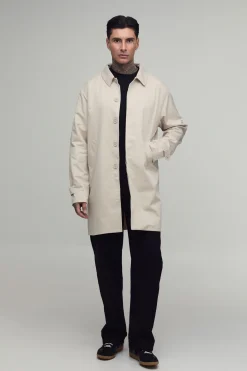 Veste Mac Grande Taille En Sergé Poly À Simple Boutonnage