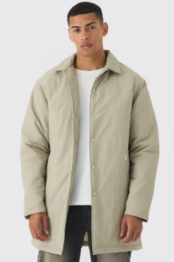 Veste Mac pour homme Tab Crinkle Longline – Sable