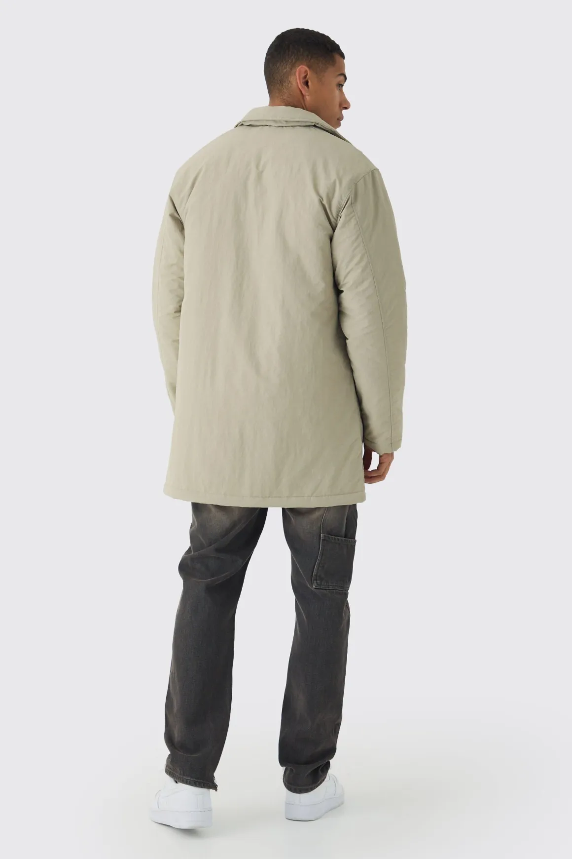 Veste Mac pour homme Tab Crinkle Longline – Sable