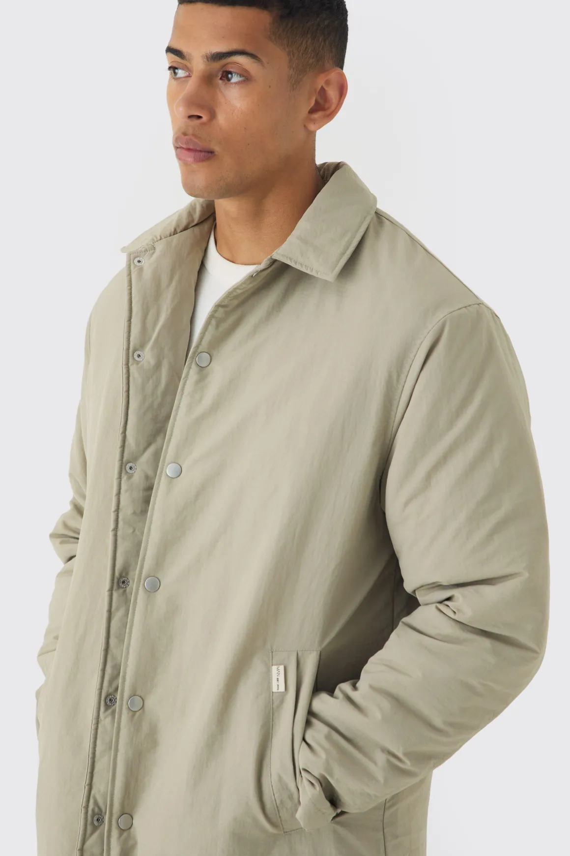 Veste Mac pour homme Tab Crinkle Longline – Sable