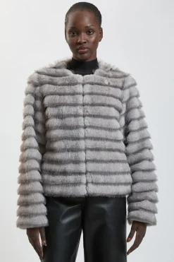 Veste À Manches Longues En Synthétique À Panneaux