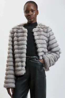 Veste À Manches Longues En Synthétique À Panneaux