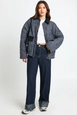 boohoo Veste Matelassée à Carreaux<Femme Vestes & Manteaux