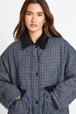 boohoo Veste Matelassée à Carreaux<Femme Vestes & Manteaux