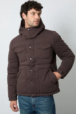 Veste Matelassée À Casynthétiqueche Chocolat
