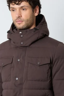 Veste Matelassée À Casynthétiqueche Chocolat